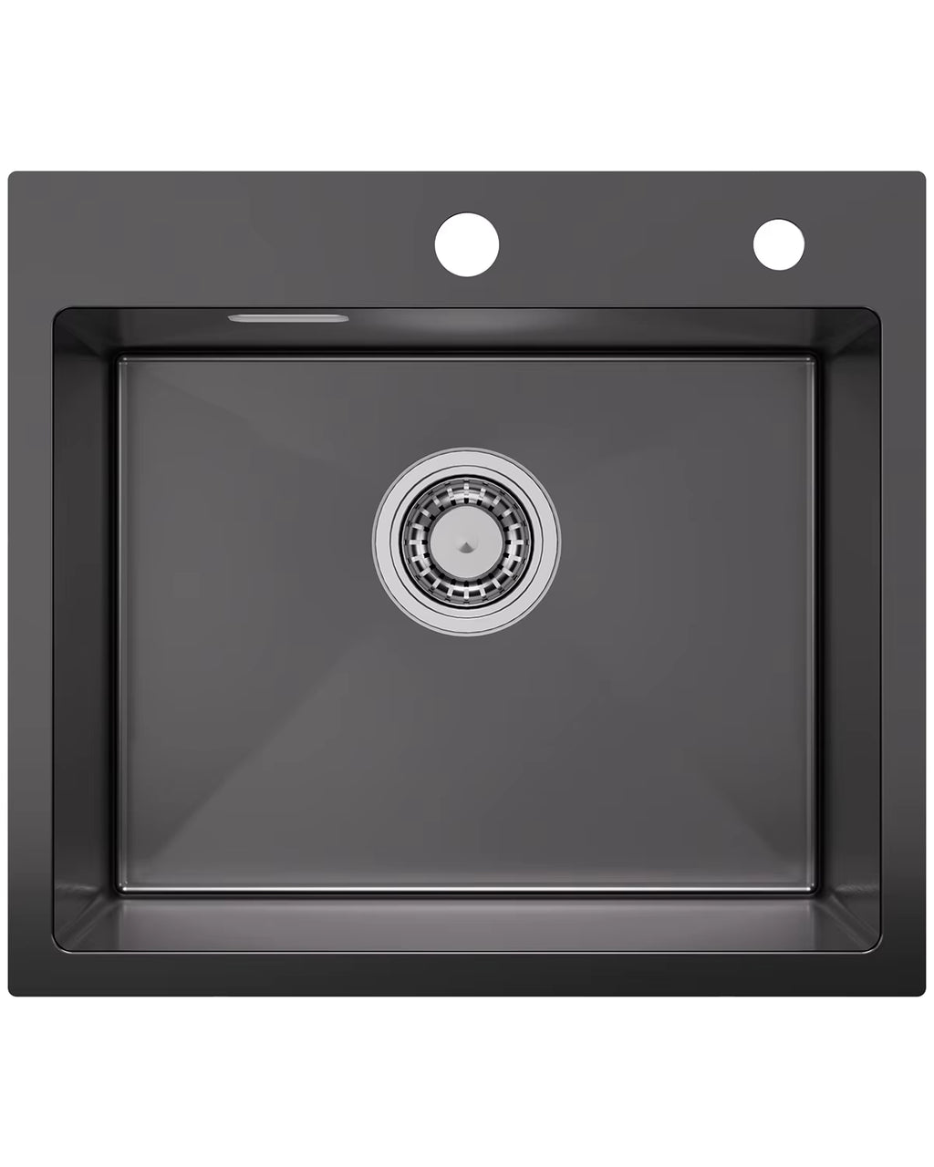 Évier quartz composite 65 x 45 cm avec panier et kit de vidage