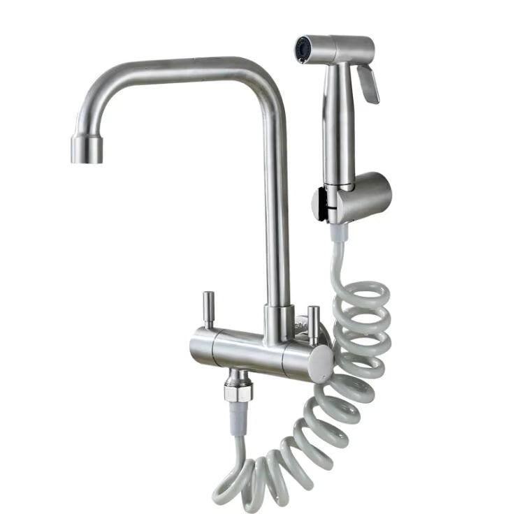 Robinet mural inox 304 avec douchette