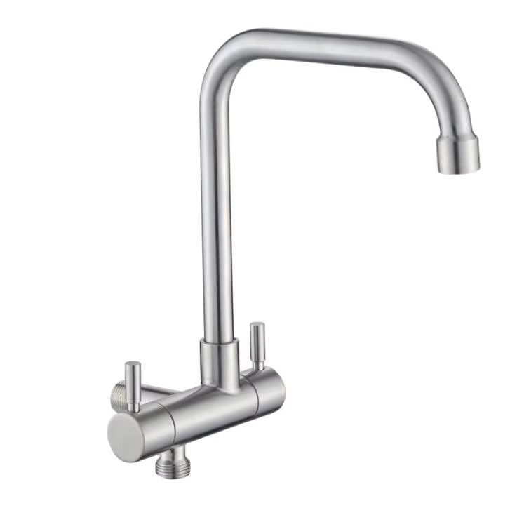 Robinet mural inox 304 avec douchette