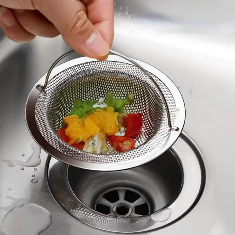 Filtre d'évier inox pour résidus et cheveux