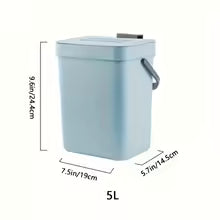 Poubelle peu encombrante à fermeture silencieuse-3/5L, poubelle scellée écologique pour la cuisine et le bureau, aucune électricité nécessaire