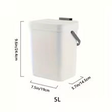 Poubelle peu encombrante à fermeture silencieuse-3/5L, poubelle scellée écologique pour la cuisine et le bureau, aucune électricité nécessaire