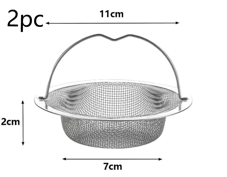 Filtre d'évier inox pour résidus et cheveux