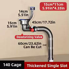 Raccords de tuyaux d'égout pour lavabo à Double évier, ensemble de tuyaux de Drainage pour évier à Double vaisselle, tuyau de vidange de cuisine Anti-odeur