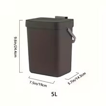 Poubelle peu encombrante à fermeture silencieuse-3/5L, poubelle scellée écologique pour la cuisine et le bureau, aucune électricité nécessaire