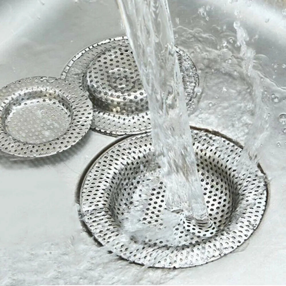 Filtres d'évier d'eau, filtre à mailles, outil de cuisine, couvercle de vidange de sol de salle de bains en acier inoxydable, outils de bouchon de capture de cheveux de douche