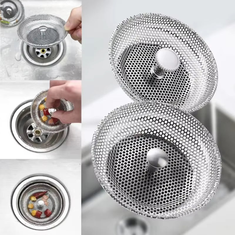 Bouchon-filtre inox pour évier et lavabo