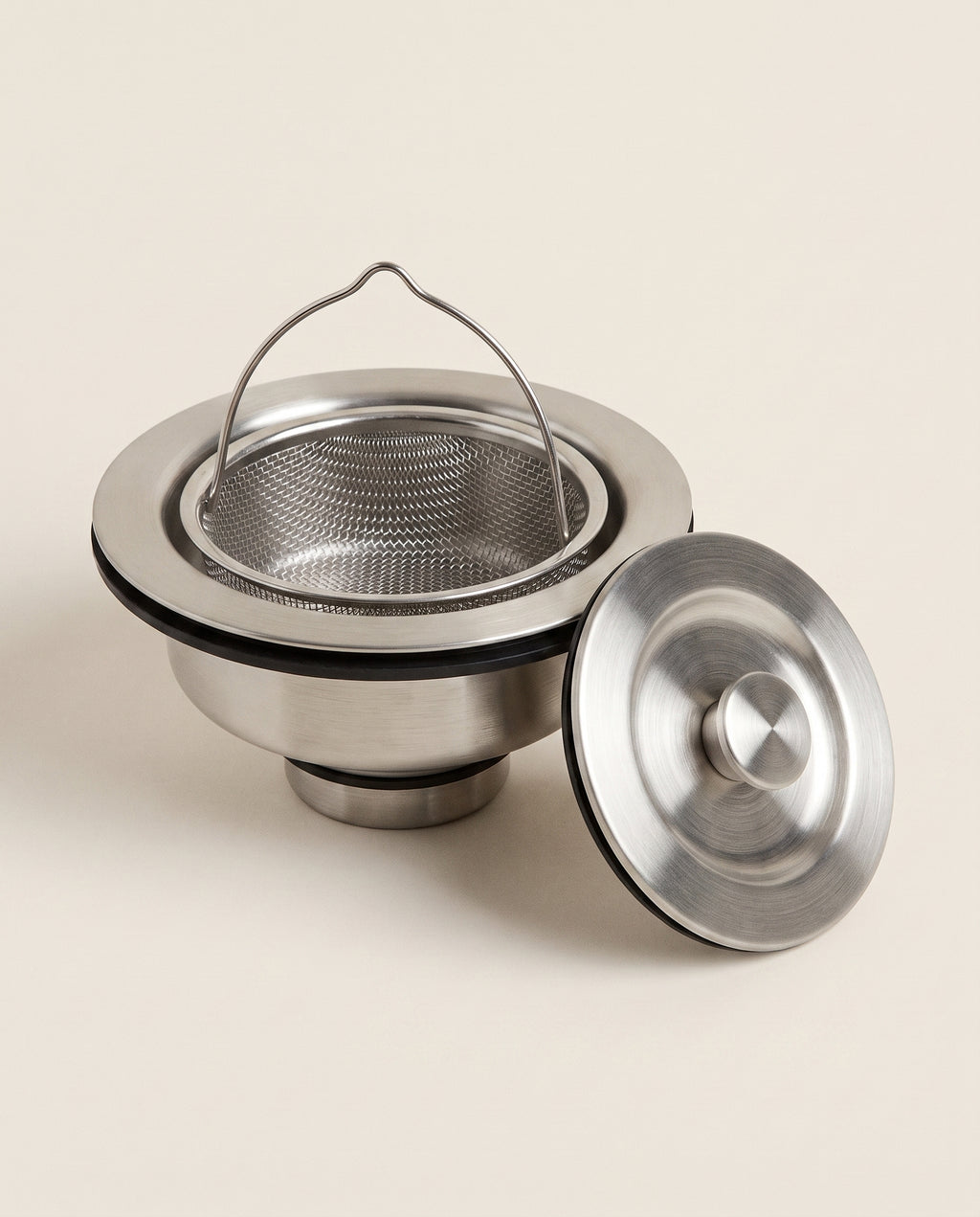 Crépine d’évier en acier inoxydable, 110 mm - hero