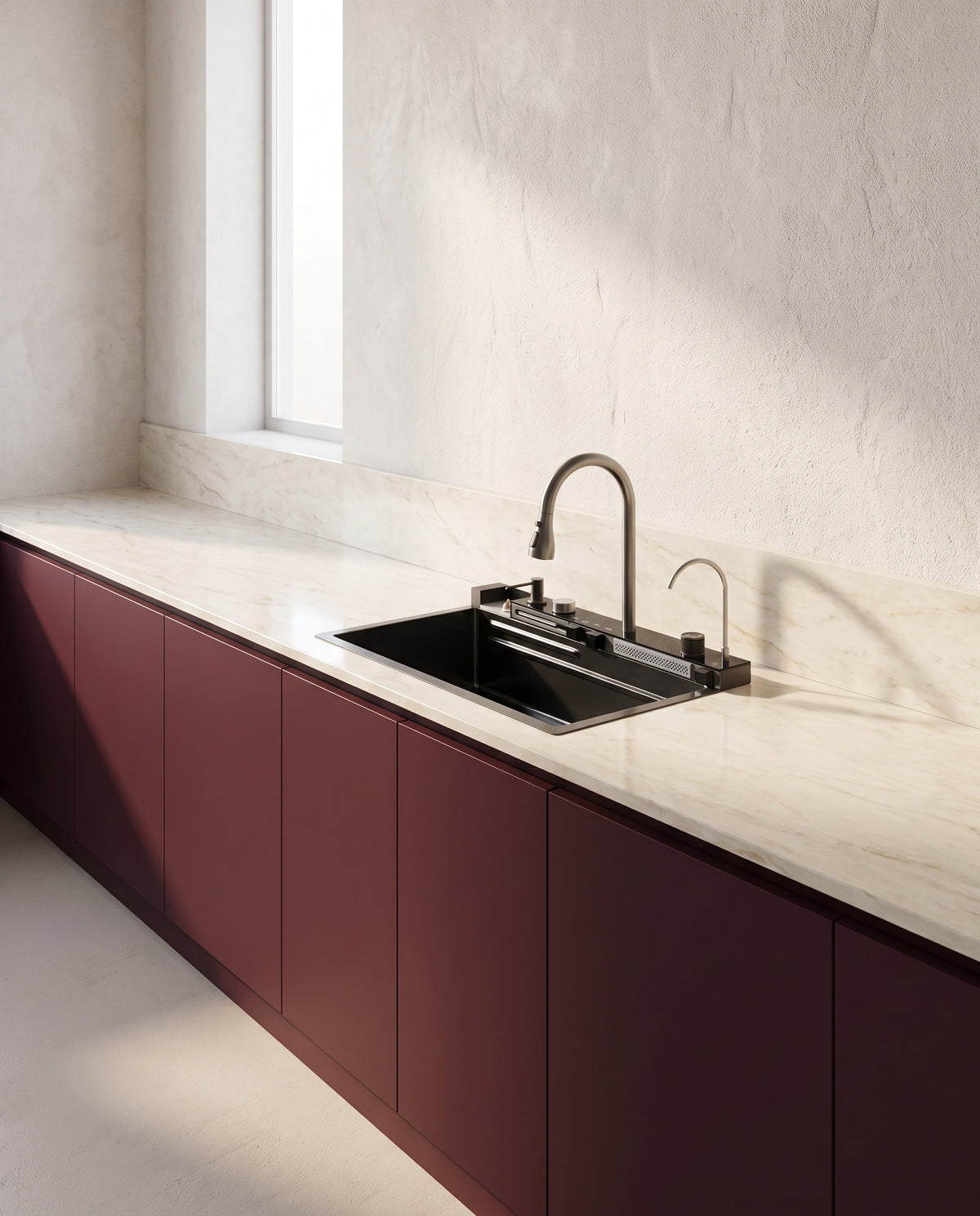 Évier cascade tactile en inox 304, 75 × 45 cm - ambiance