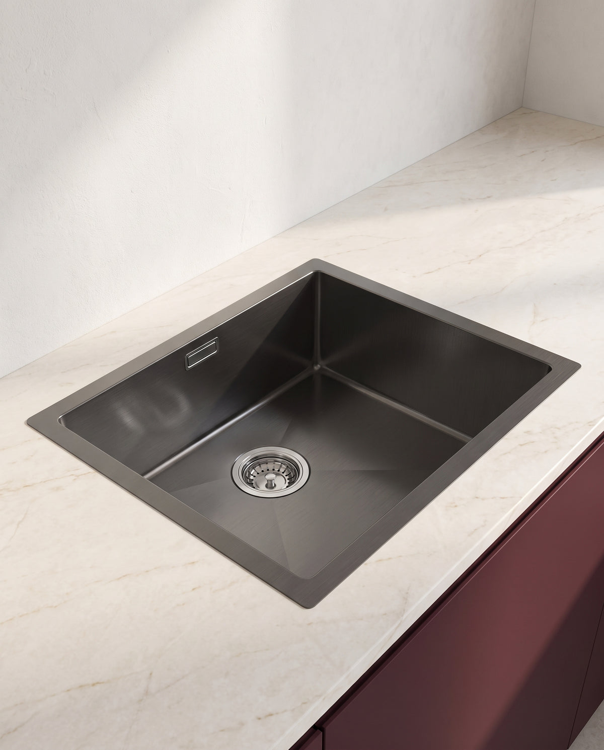 Évier une cuve en acier inoxydable 304, 50 × 44 cm - hero