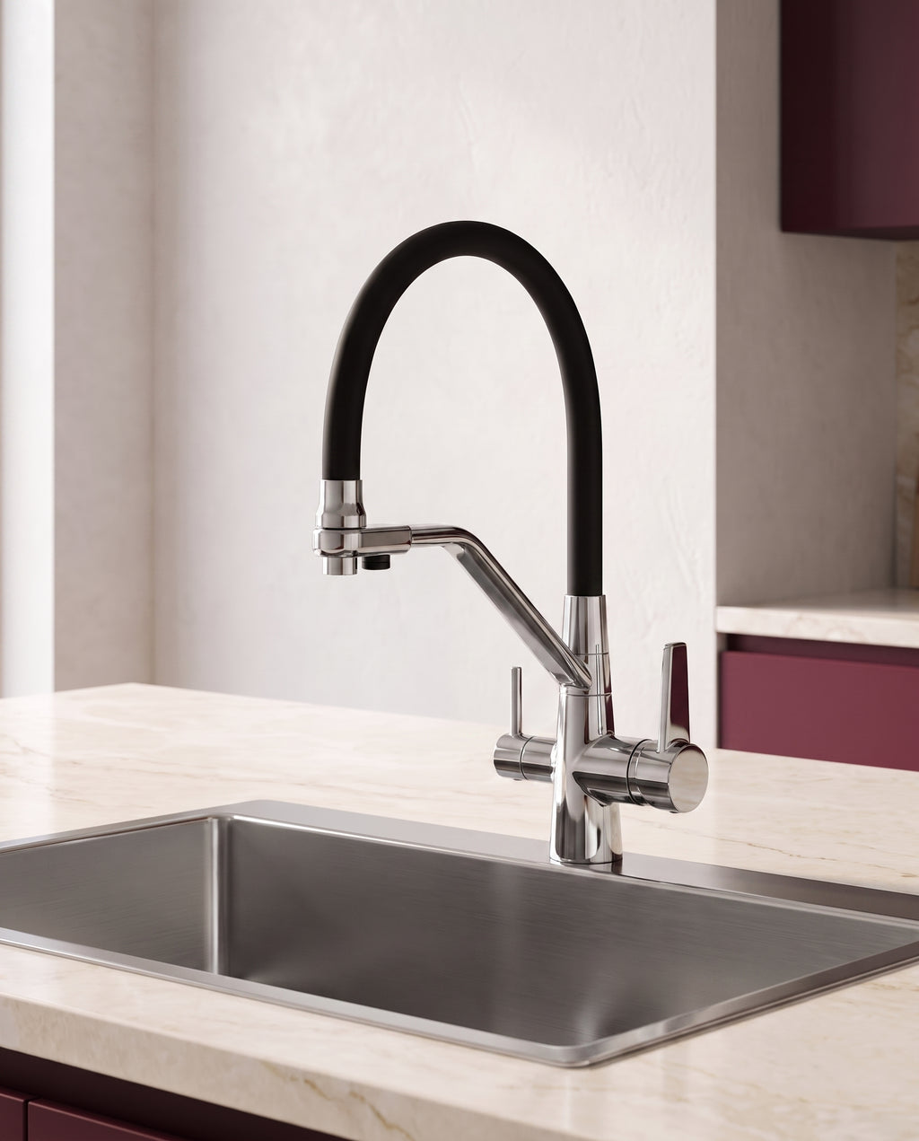 Robinet de cuisine 3 en 1 avec eau filtrée - variant
