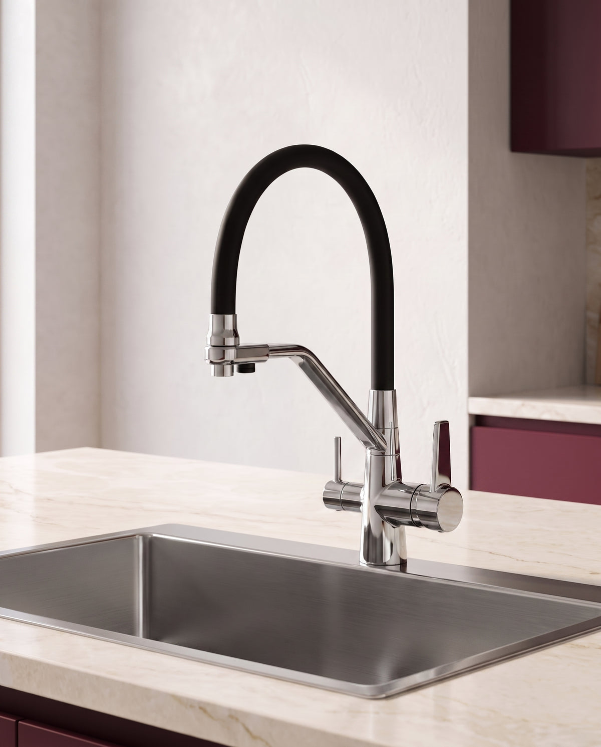 Robinet de cuisine 3 en 1 avec eau filtrée - variant