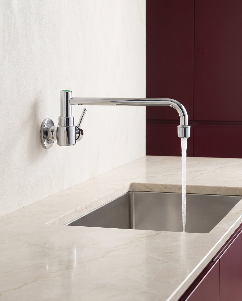 Robinet mural pour eau froide en acier inoxydable - hero