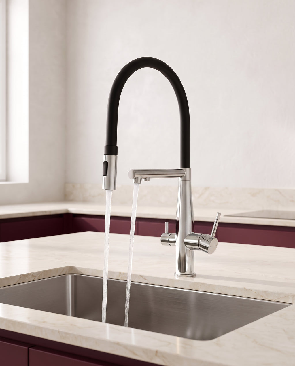 Robinet de cuisine avec sortie pour eau filtrée - variant