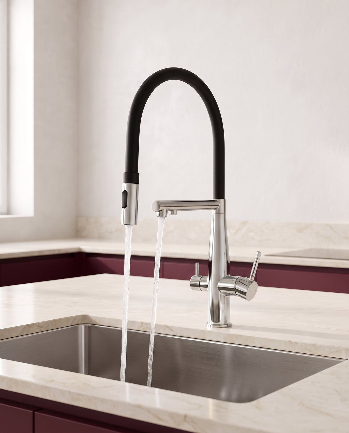 Robinet de cuisine avec sortie pour eau filtrée - variant
