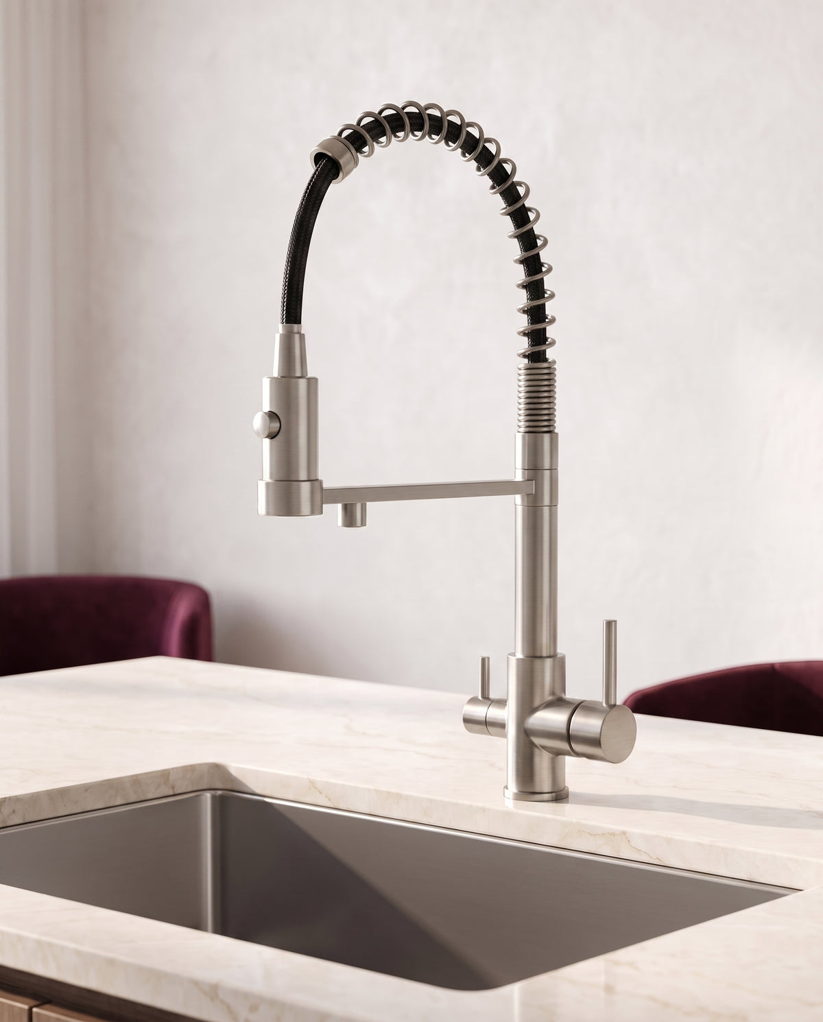 Robinet de cuisine 3 voies extractible - variant