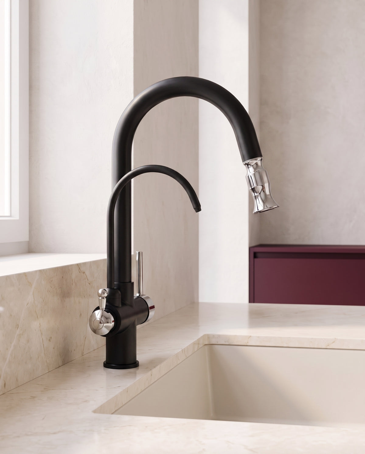 Mitigeur de cuisine 2 en 1 avec eau filtrée - variant