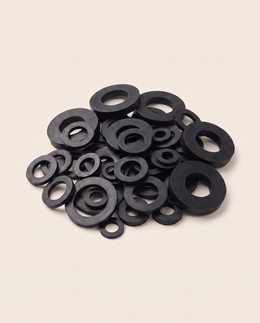 Lot de 50 rondelles en caoutchouc, 10 dimensions - variant