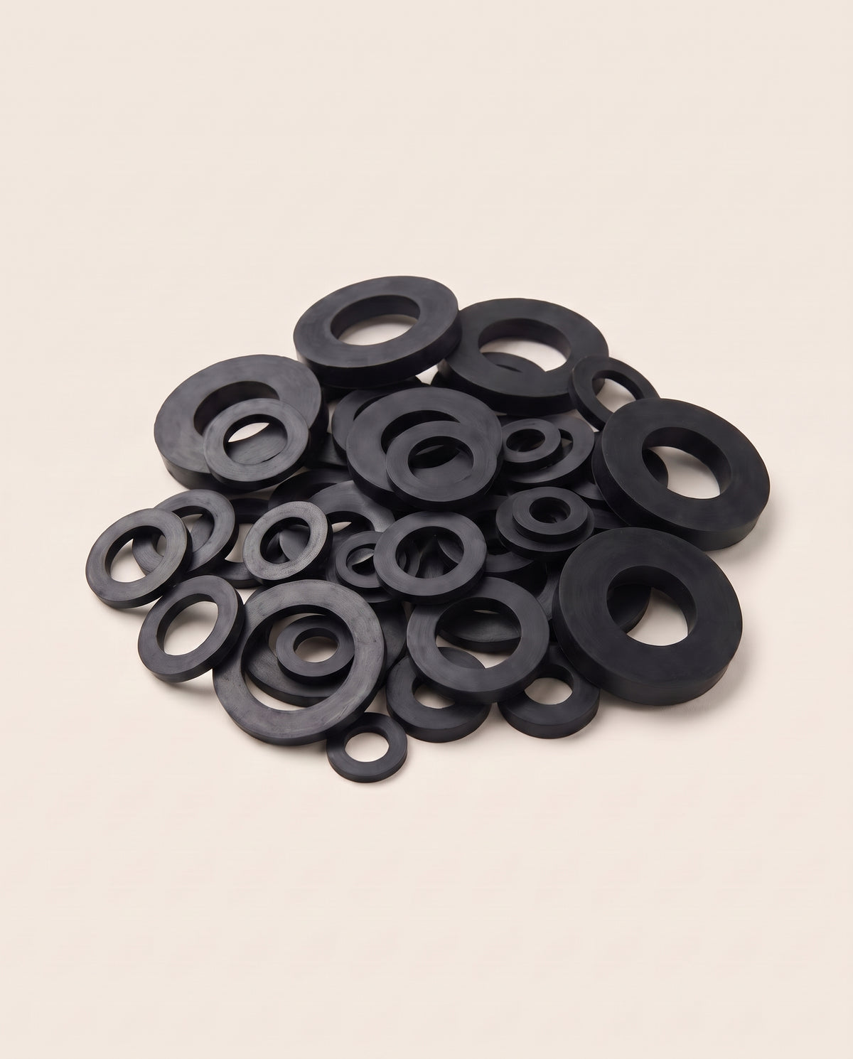 Lot de 50 rondelles en caoutchouc, 10 dimensions - variant
