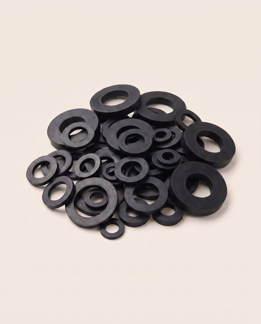 Lot de 50 rondelles en caoutchouc, 10 dimensions - variant