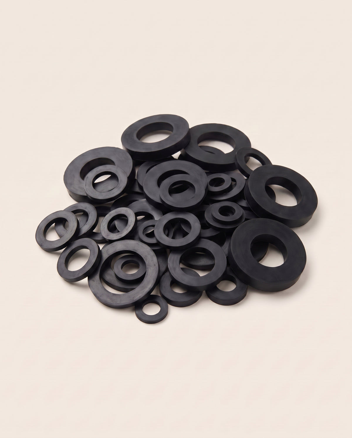 Lot de 50 rondelles en caoutchouc, 10 dimensions - variant